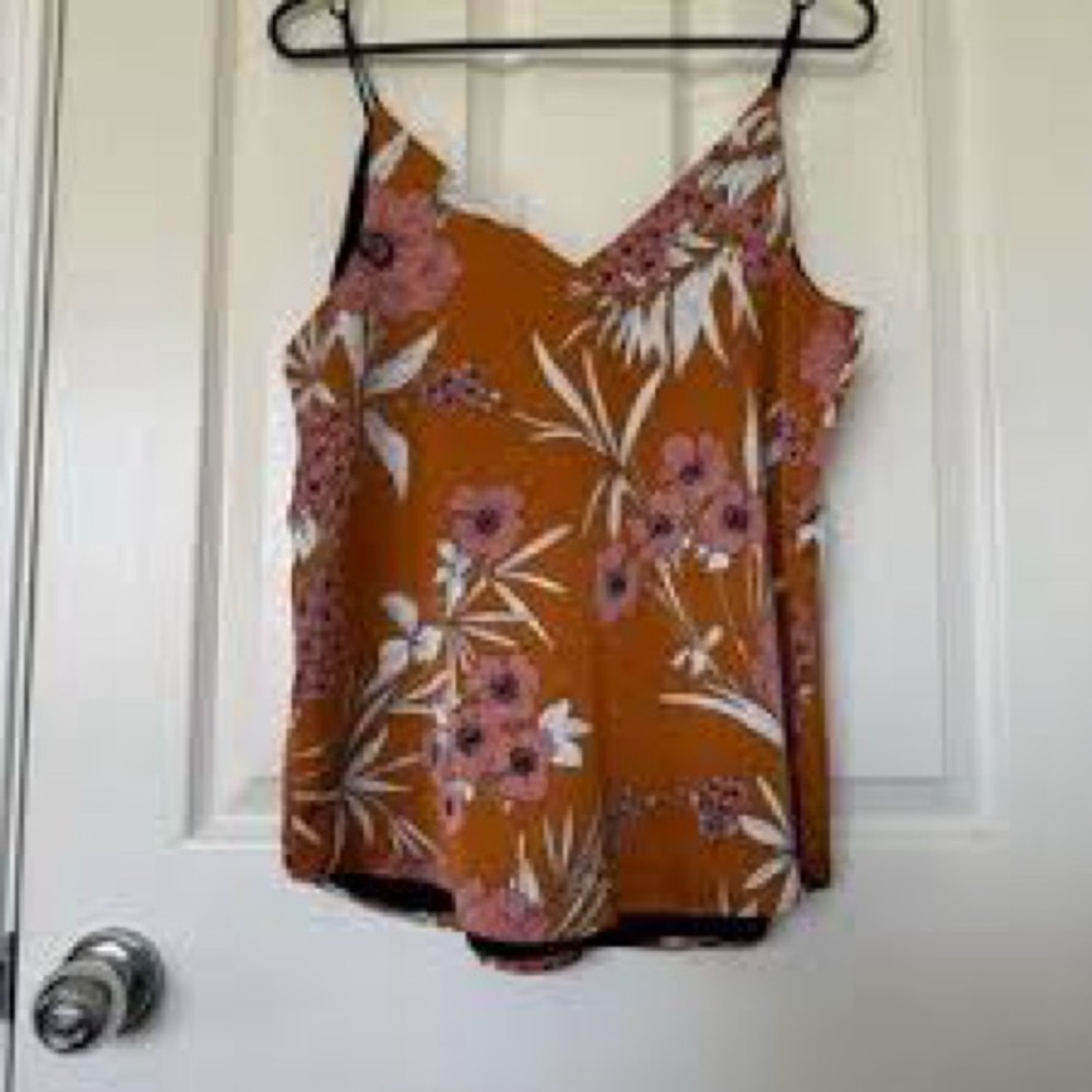 Express Floral Camisole in Orange and Pink